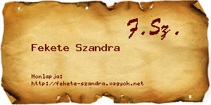 Fekete Szandra névjegykártya